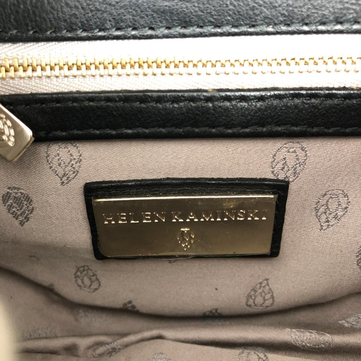 Helen Kaminski Shoulder Bag Raffia Black Ladies 7