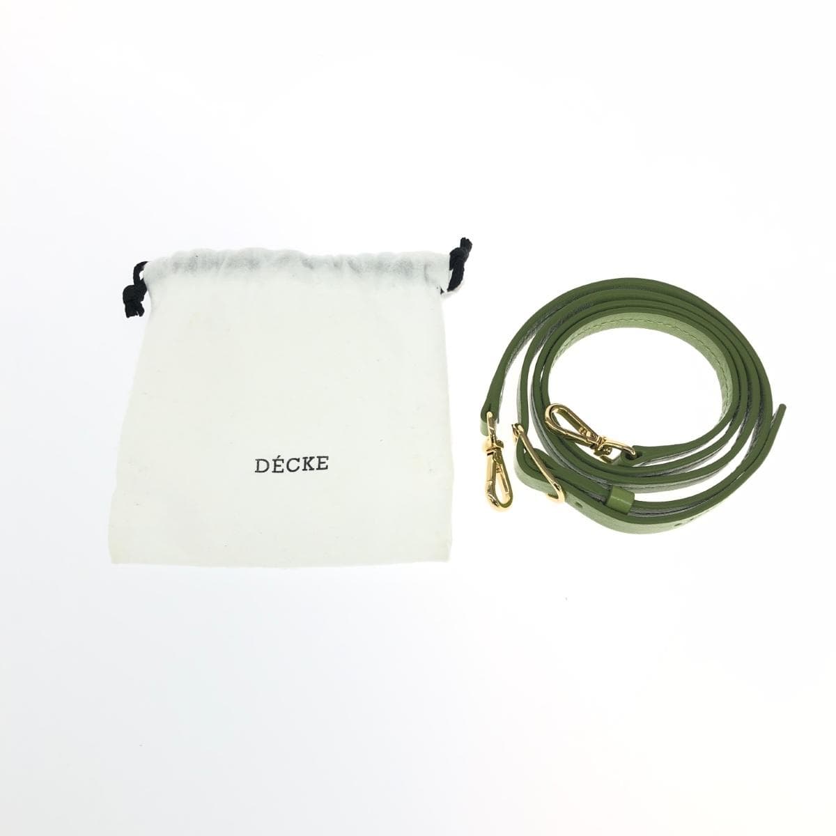 DECKE 2WAY Bag Good Condition Leather Green Women's 8