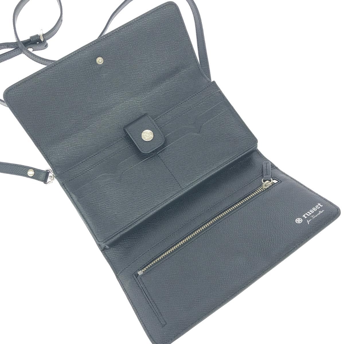 Russet LACIT wallet bag leather black for women 5