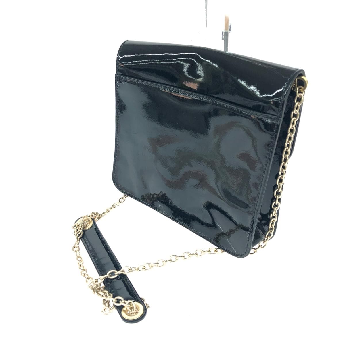 agnes b. Agnes B. Chain Shoulder Orore Good Condition Enamel Black Ladies 3