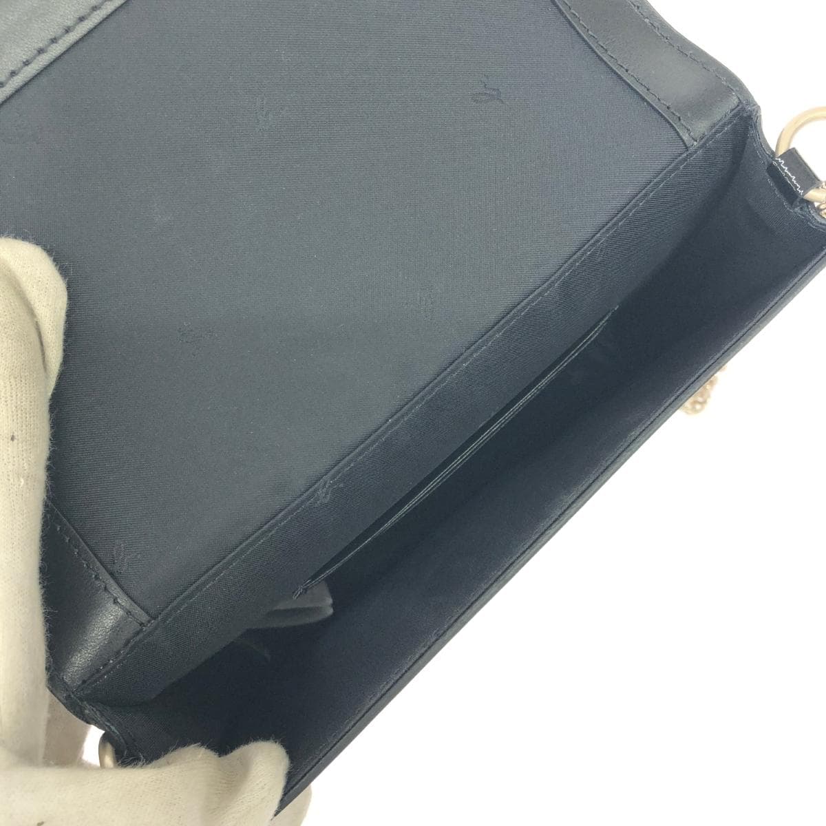 agnes b. Agnes B. Chain Shoulder Orore Good Condition Enamel Black Ladies 6