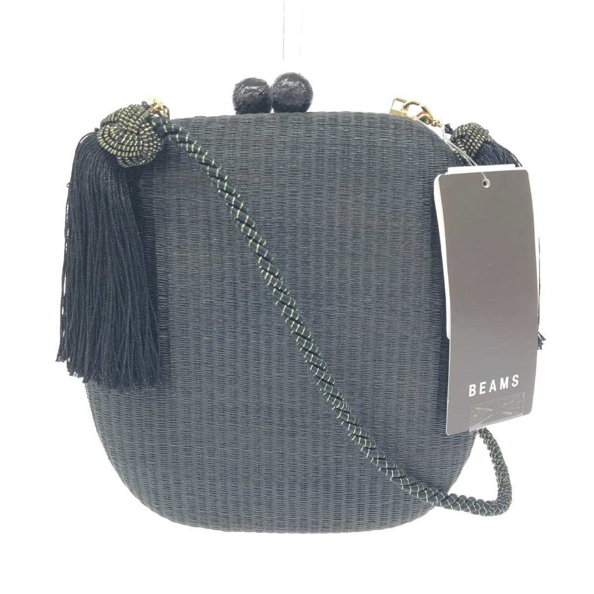 BEAMS Selpu/Shoulder Bag Unused Item Basket Bag Black Women's