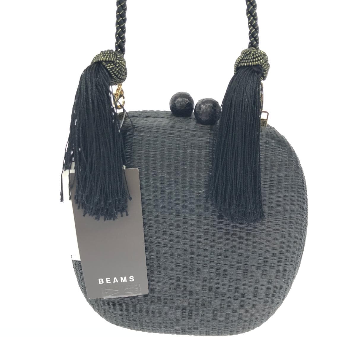BEAMS Selpu/Shoulder Bag Unused Item Basket Bag Black Women's 4
