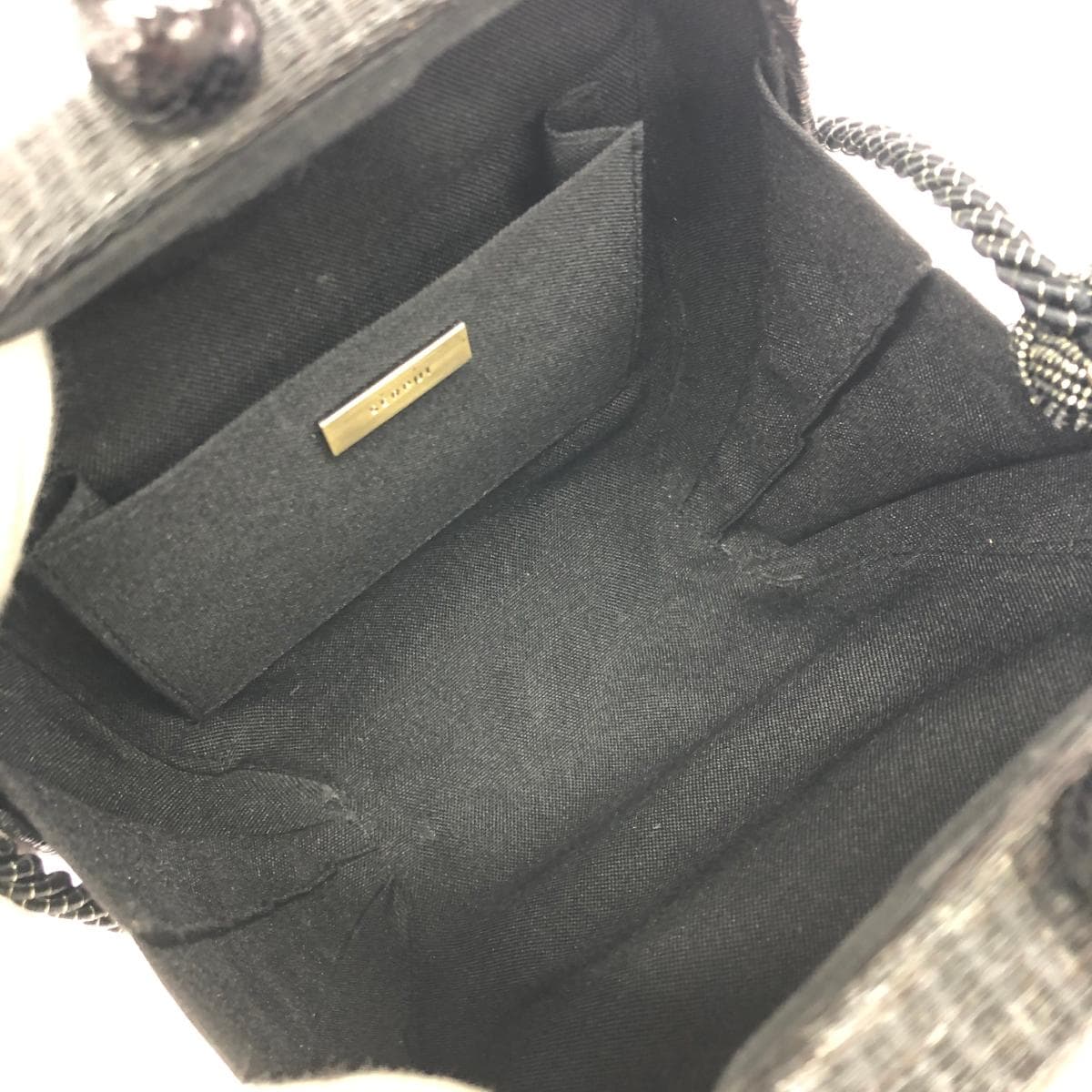 BEAMS Selpu/Shoulder Bag Unused Item Basket Bag Black Women's 7