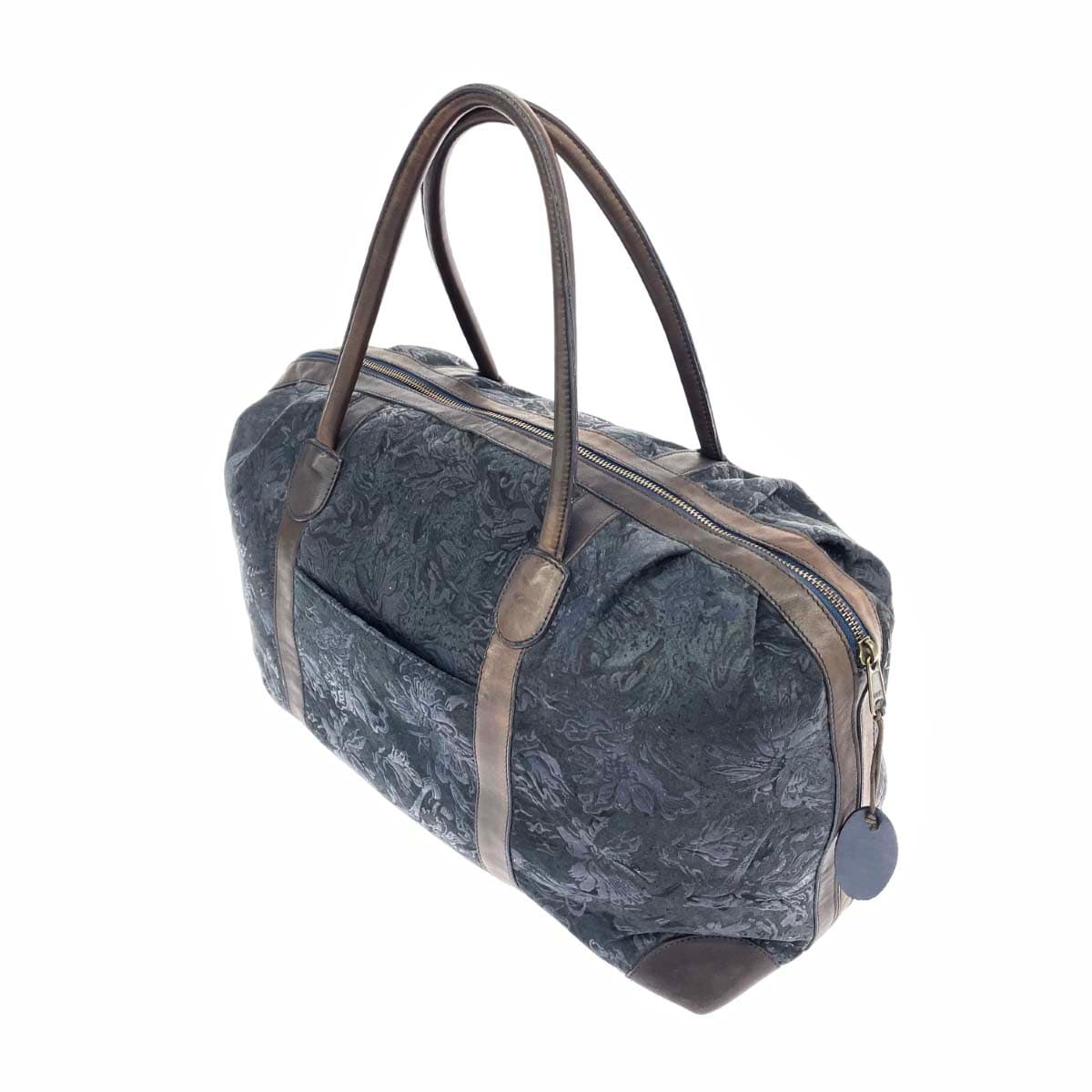 IBIZA Ibiza Boston Bag Leather Paint Navy Women's 3