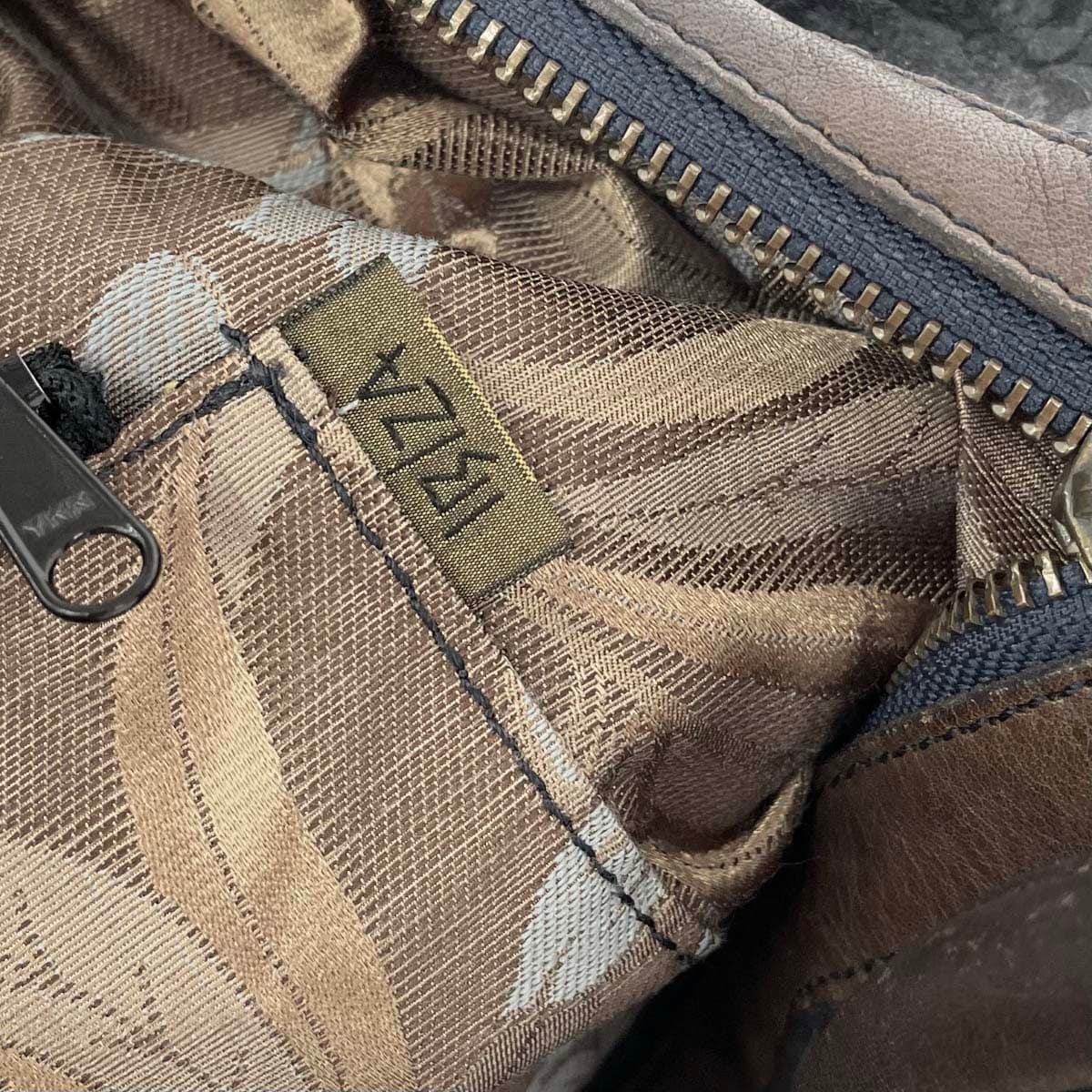 IBIZA Ibiza Boston Bag Leather Paint Navy Women's 6