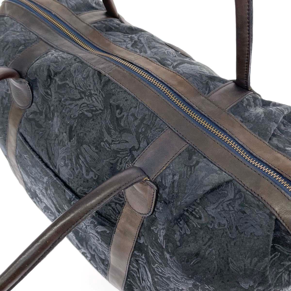 IBIZA Ibiza Boston Bag Leather Paint Navy Women's 7