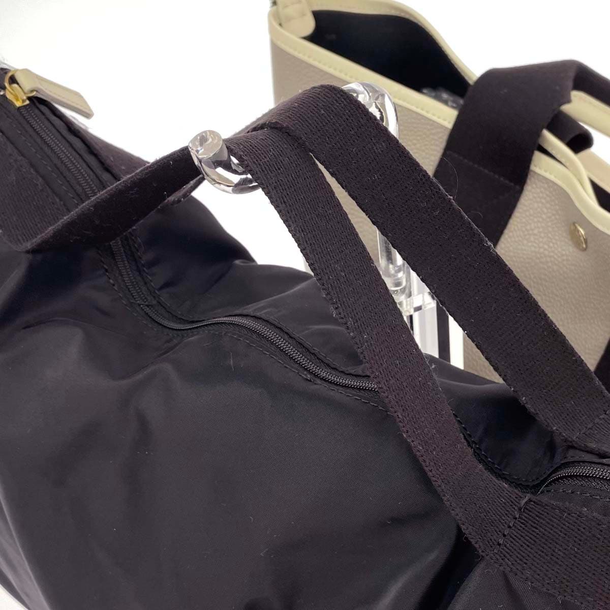 Breath TOPKAPI Breast Pukapi 2WAY Tote Bag Scotch Grain/PVC Greige Ladies 10