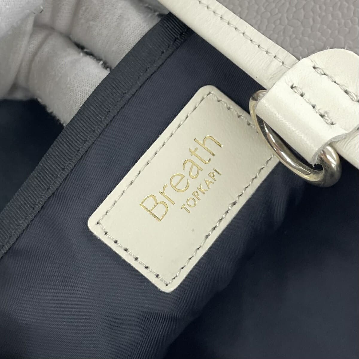 Breath TOPKAPI Breast Pukapi 2WAY Tote Bag Scotch Grain/PVC Greige Ladies 6