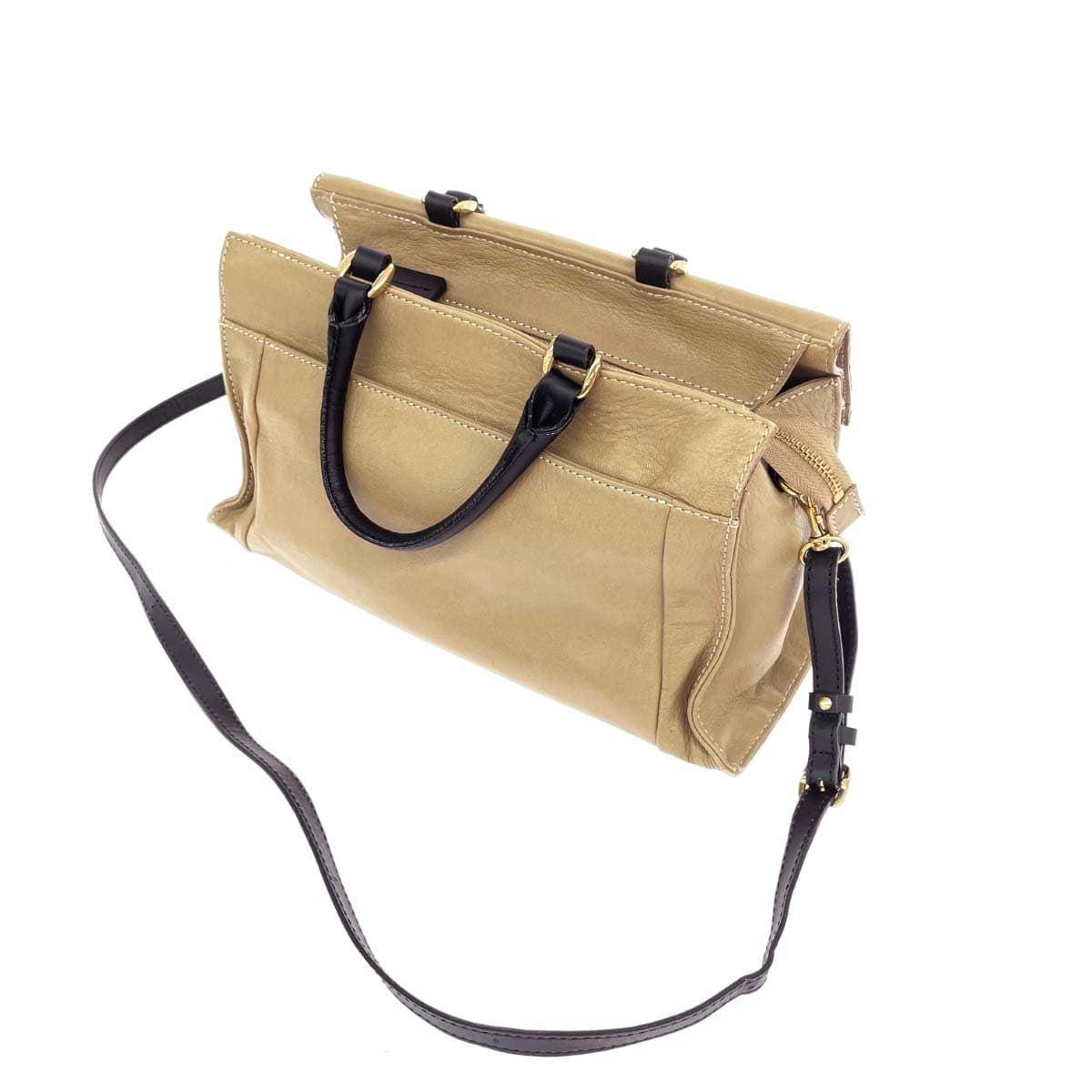 Potior 2WAY Tote Bag Leather Brown Women's 3