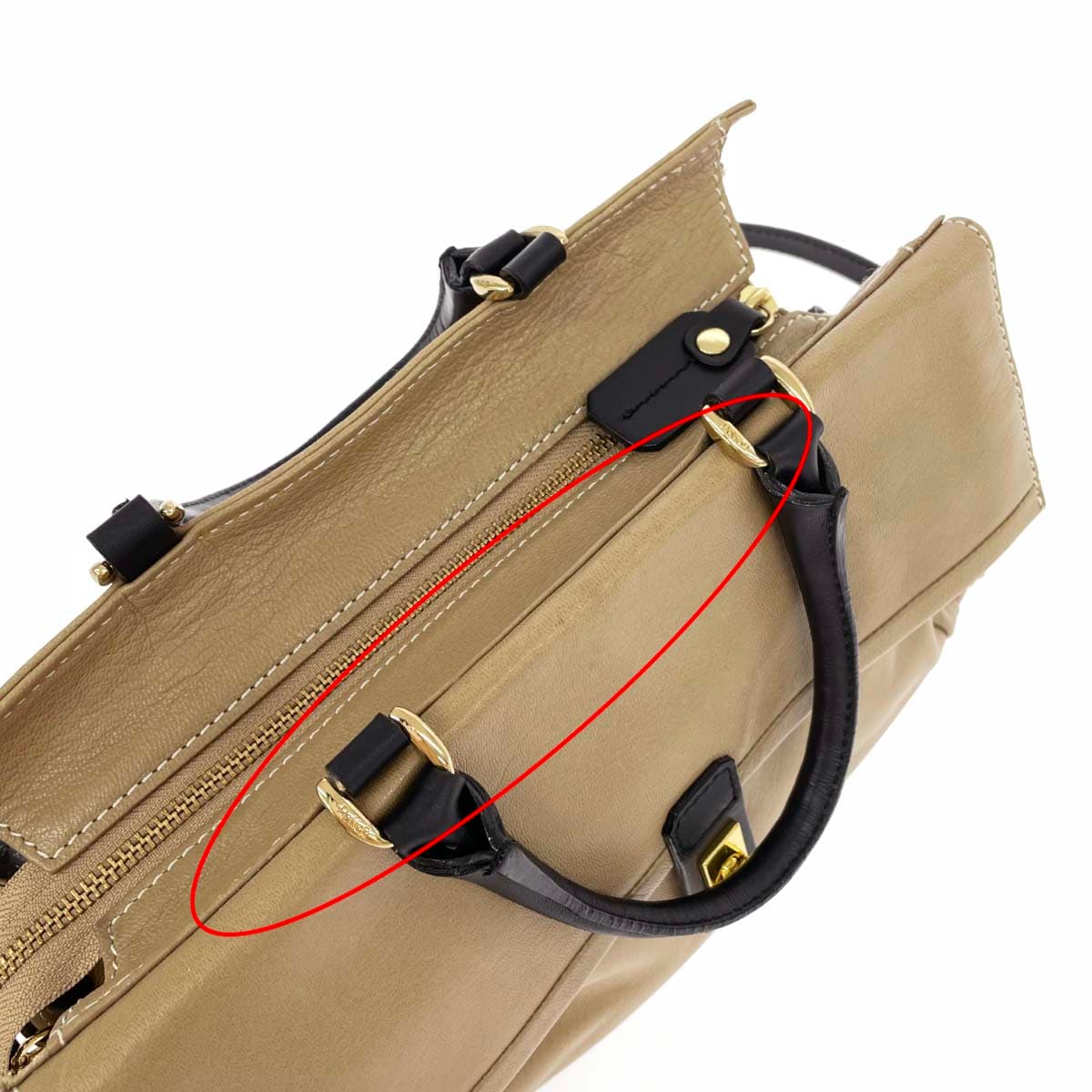 Potior 2WAY Tote Bag Leather Brown Women's 7