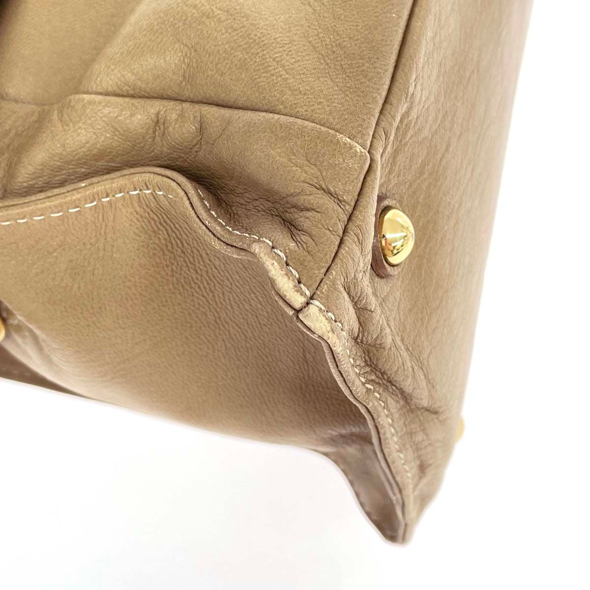 Potior 2WAY Tote Bag Leather Brown Women's 8