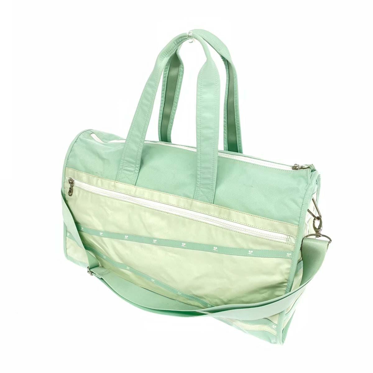 Courreges Boston Bag Nylon Green Ladies 3