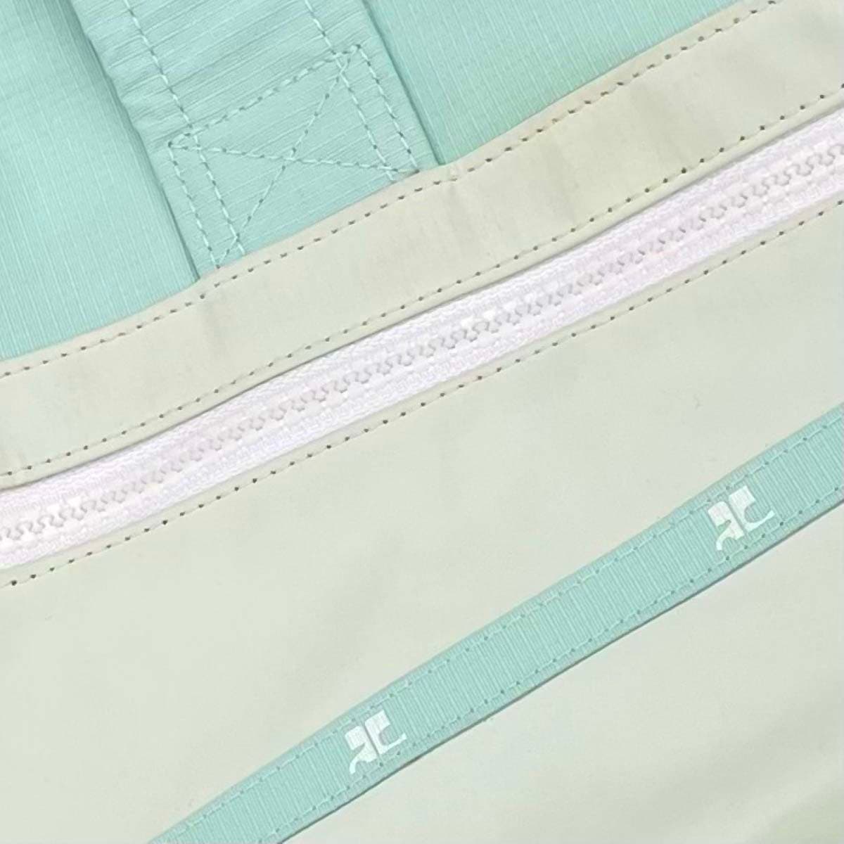 Courreges Boston Bag Nylon Green Ladies 5