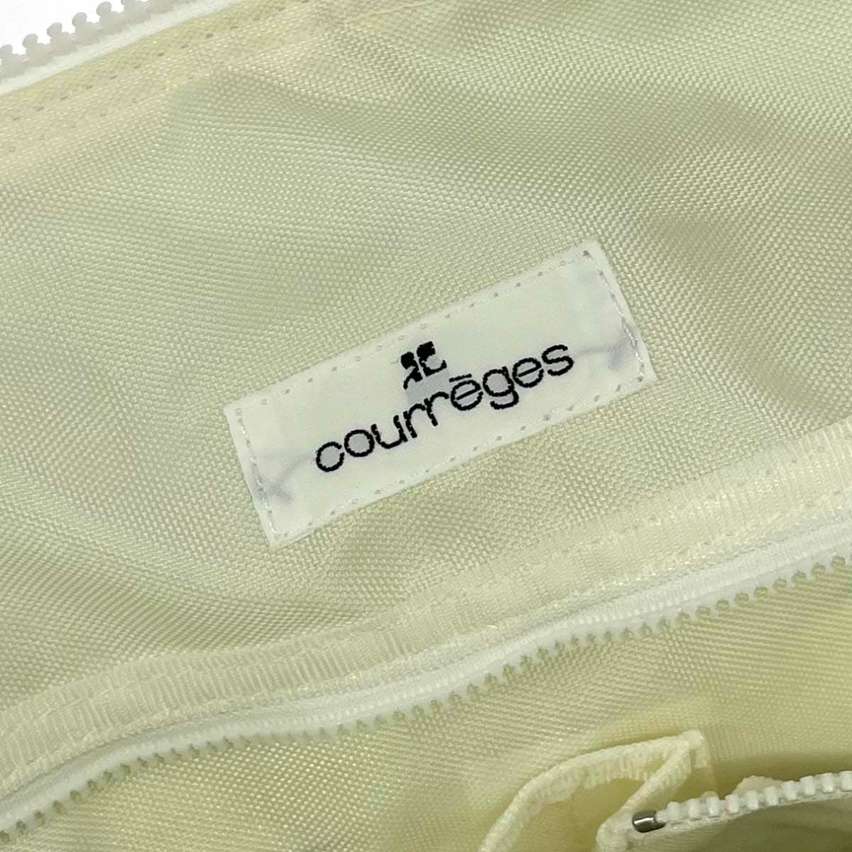 Courreges Boston Bag Nylon Green Ladies 6
