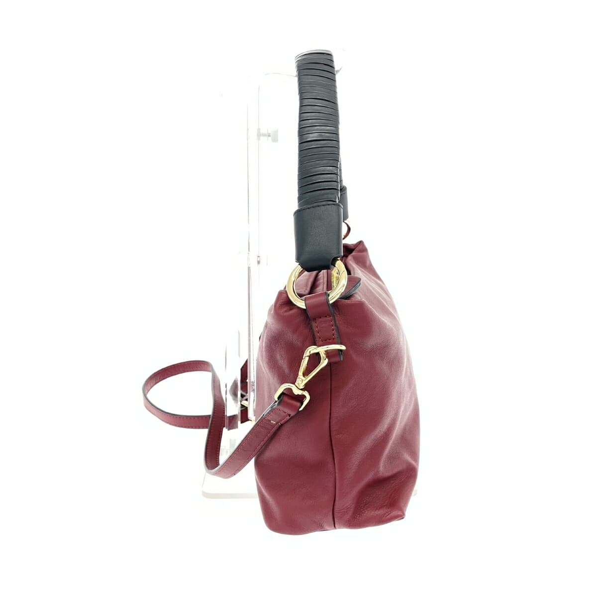 INNUE BASIC 2WAY Shoulder Bag Leather Bordeaux Ladies 2