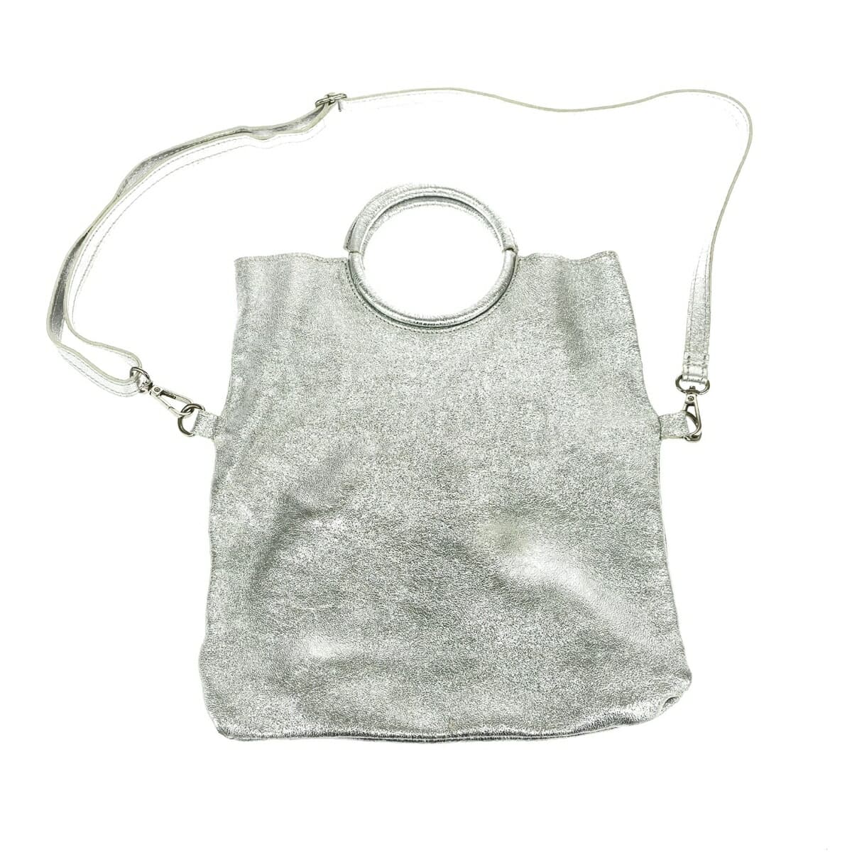 LAURA DIMAGGIO 2WAY Bag Leather Silver Color Women's 2