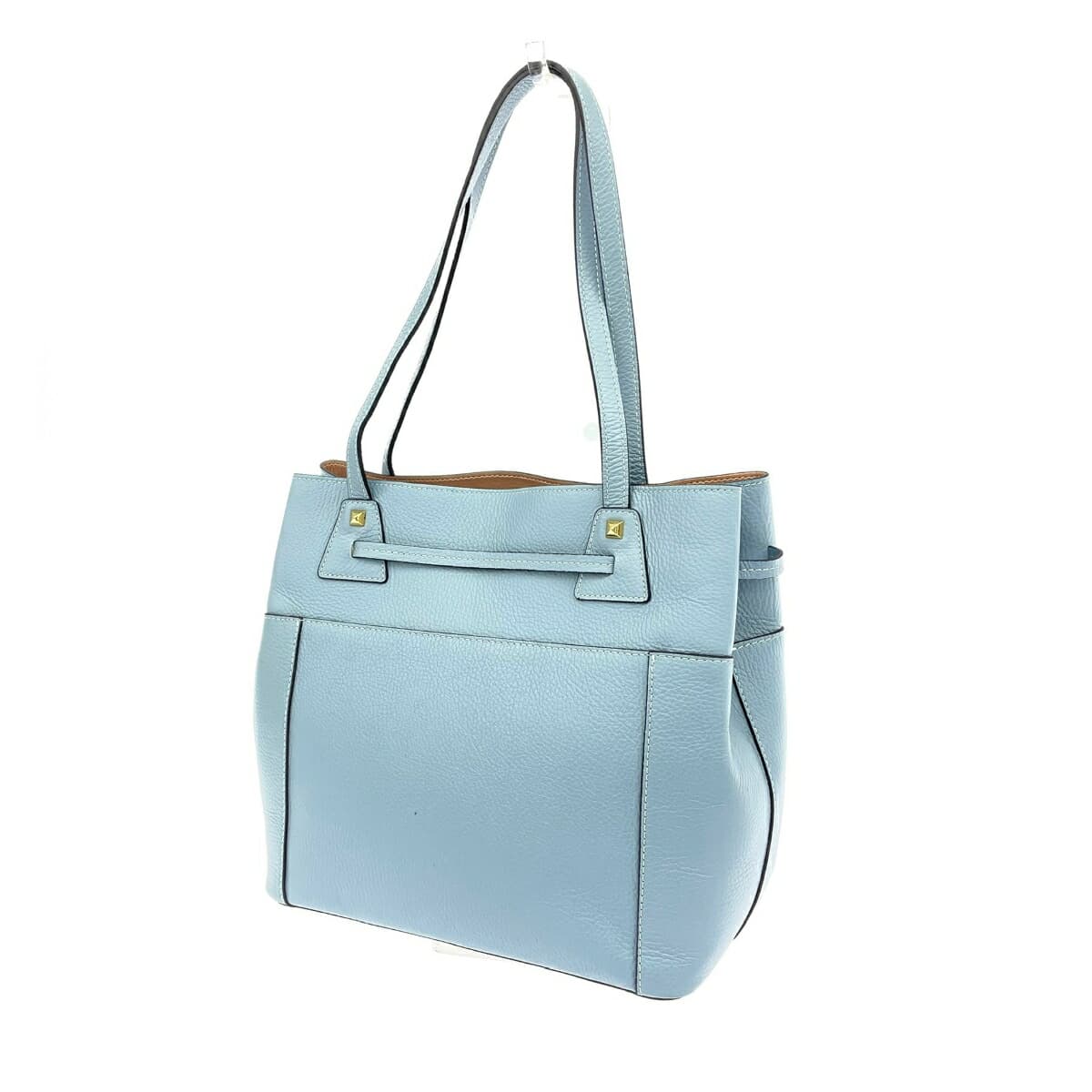 BARCOS Balcos Tote Bag Good Condition Leather Blue Women's 3