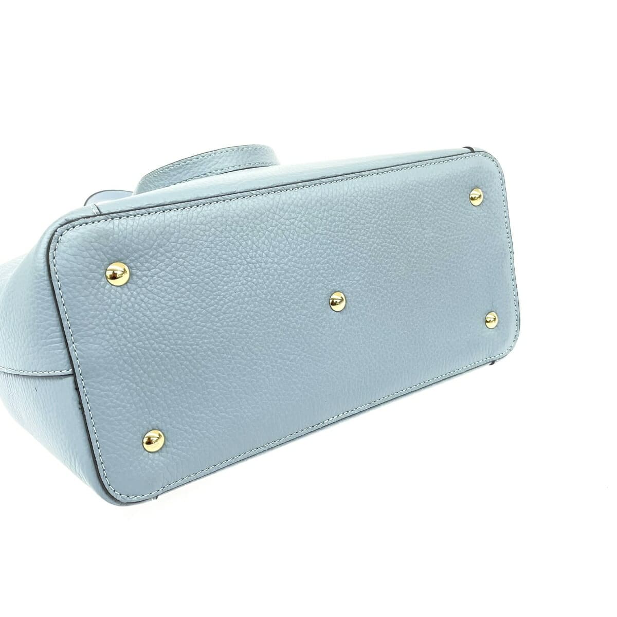 BARCOS Balcos Tote Bag Good Condition Leather Blue Women's 4