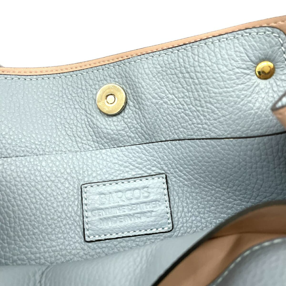 BARCOS Balcos Tote Bag Good Condition Leather Blue Women's 5