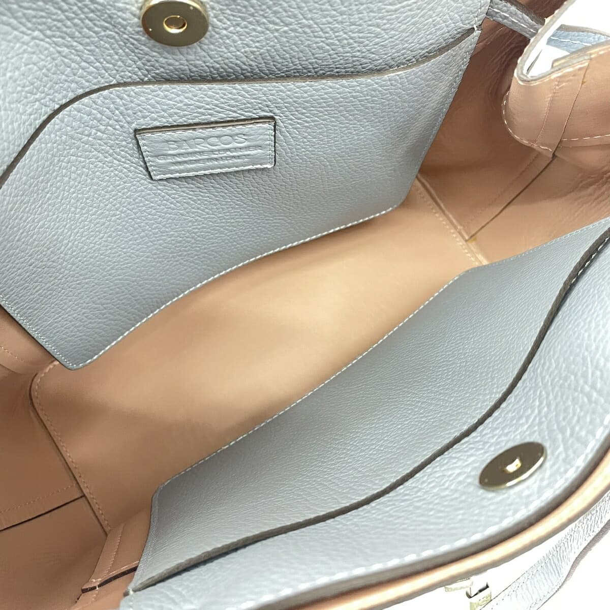 BARCOS Balcos Tote Bag Good Condition Leather Blue Women's 6