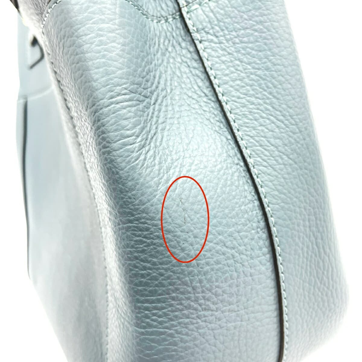 BARCOS Balcos Tote Bag Good Condition Leather Blue Women's 8