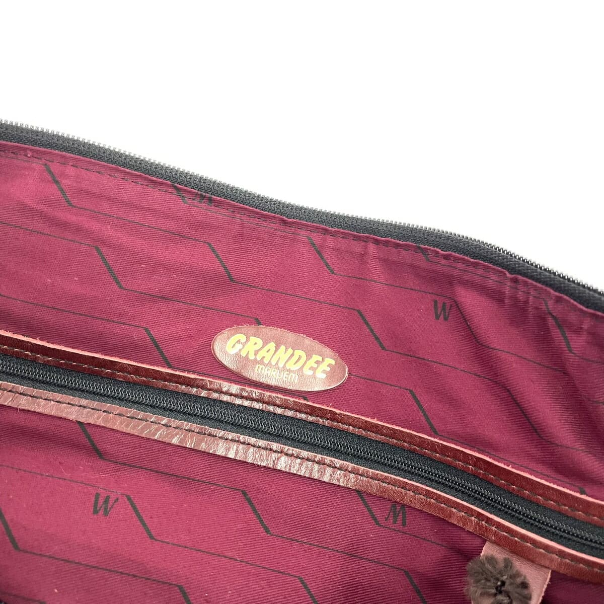 MARUEM GRANDEE Boston Bag - All Leather / With Lock / Business / Travel - Bordeaux Men's 6