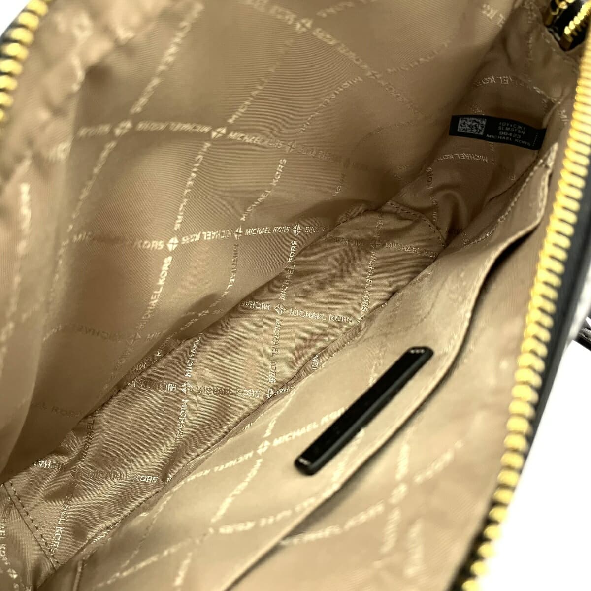 MICHAEL KORS Shoulder Bag Good Condition Woven Black Women's 5