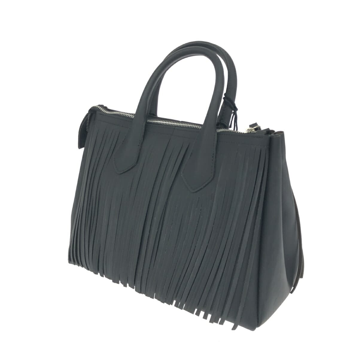 GIANNI CHIARINI Handbag Fringe PVC Black Unisex 3