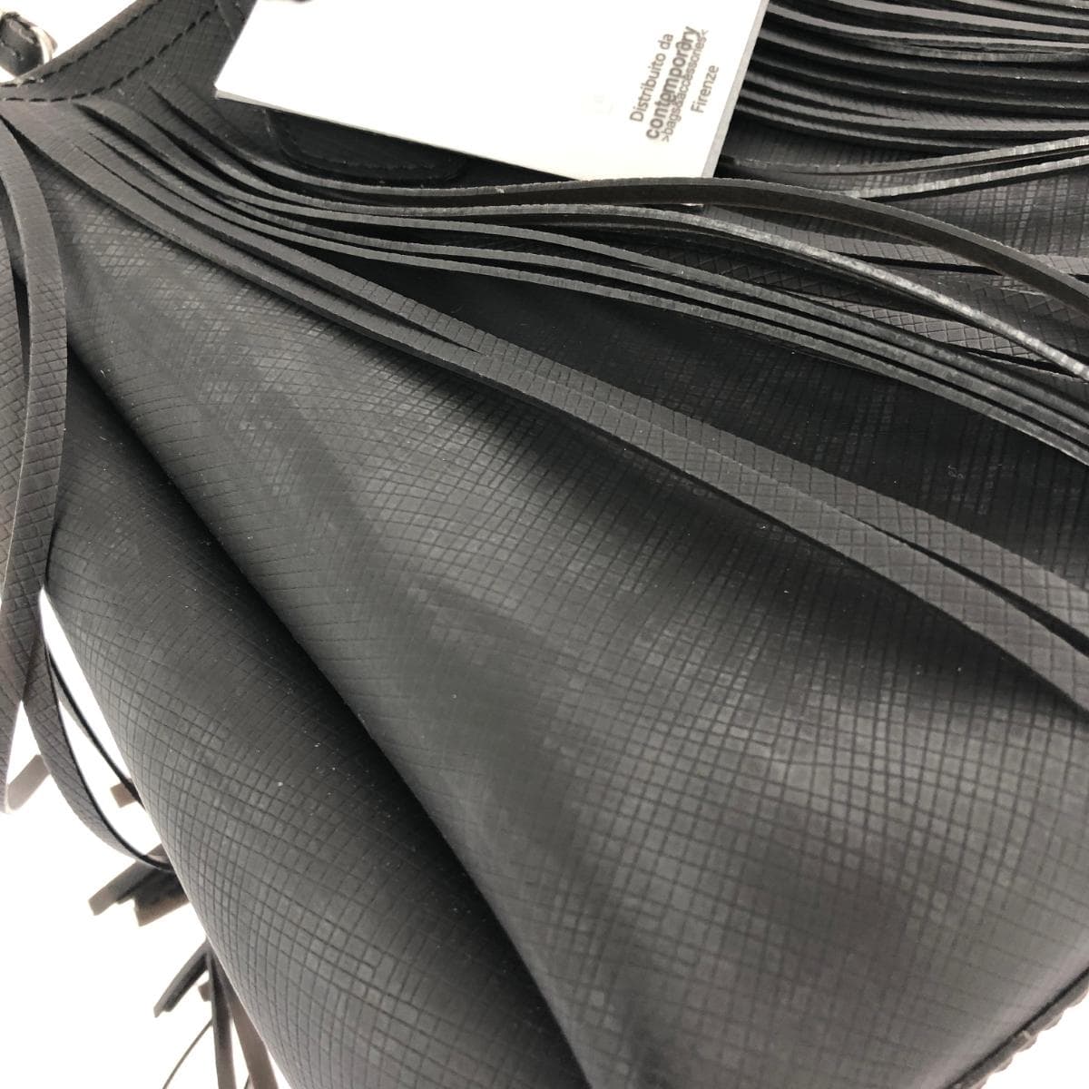 GIANNI CHIARINI Handbag Fringe PVC Black Unisex 7