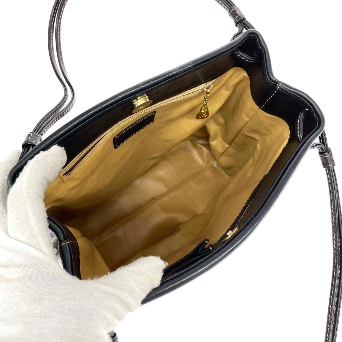 Kitamura Tote Bag Leather Black Women's 4