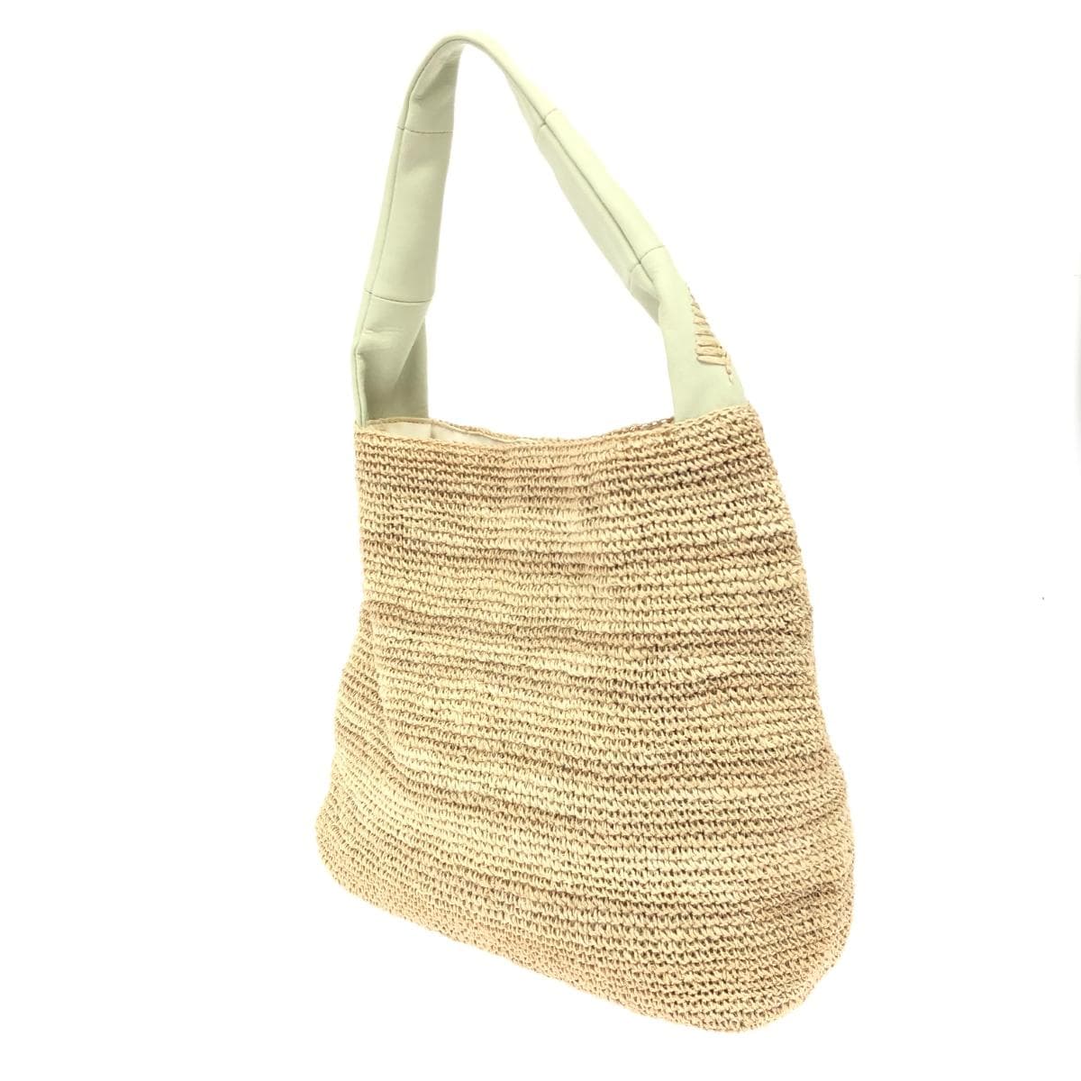 alfajill Alpha Jill One-Shoulder Basket Bag Flower Motif Beige Women's 3