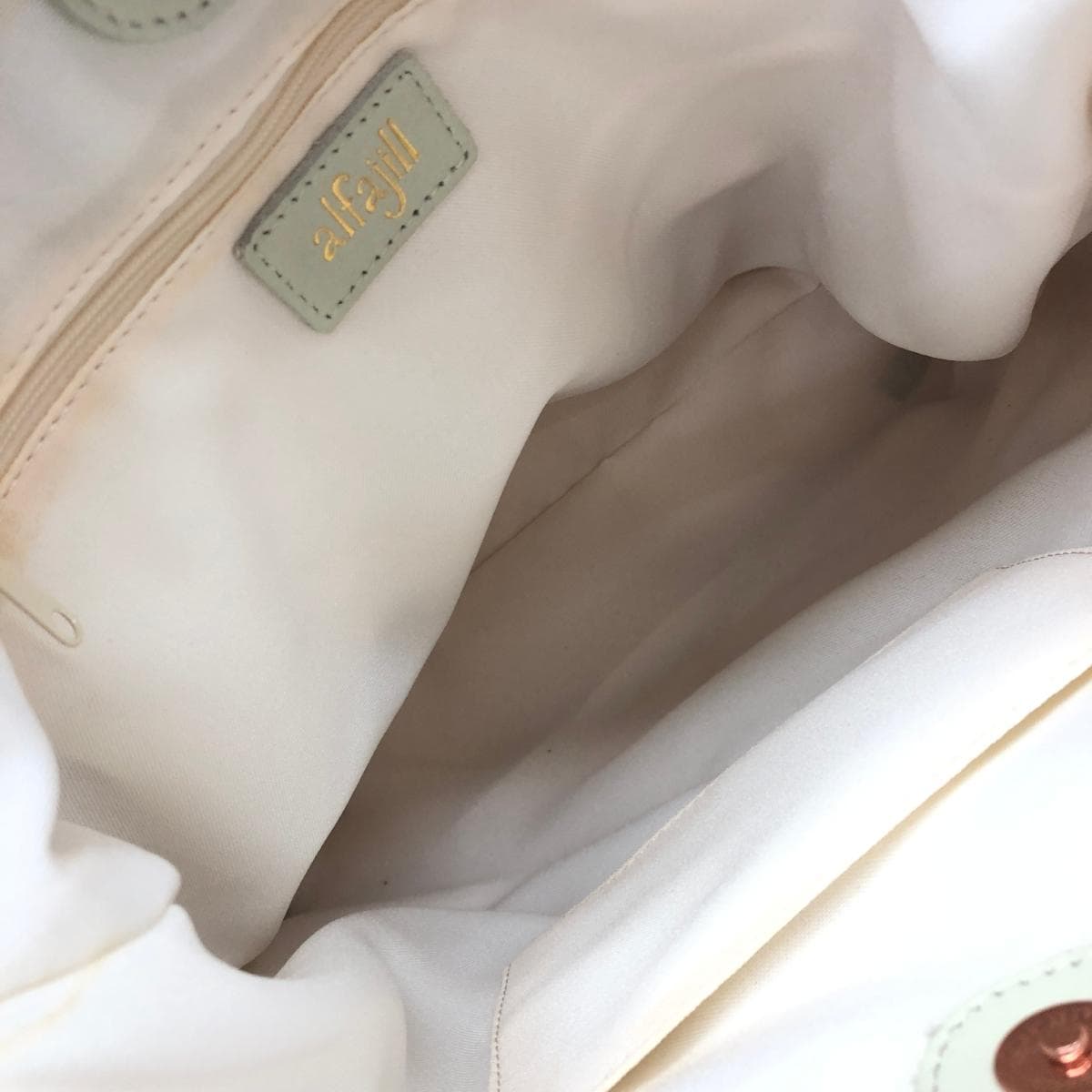 alfajill Alpha Jill One-Shoulder Basket Bag Flower Motif Beige Women's 6