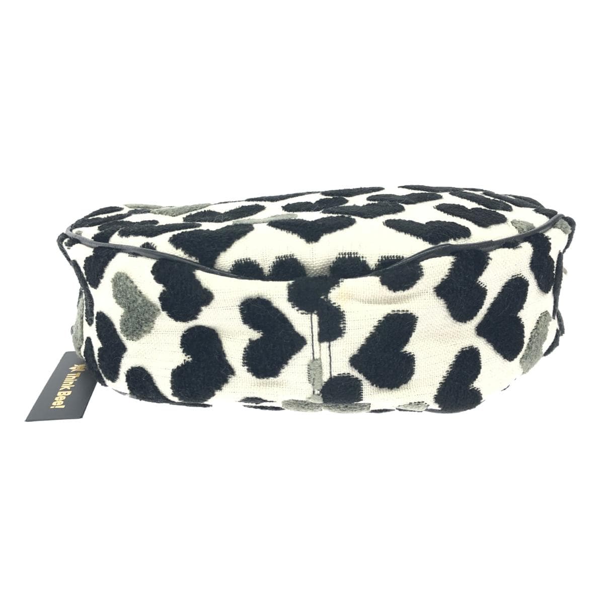 Think Bee shoulder bag / Punch de Heart unused item Heart / Gobelin weave A004326 Black / White / Gray Ladies 4