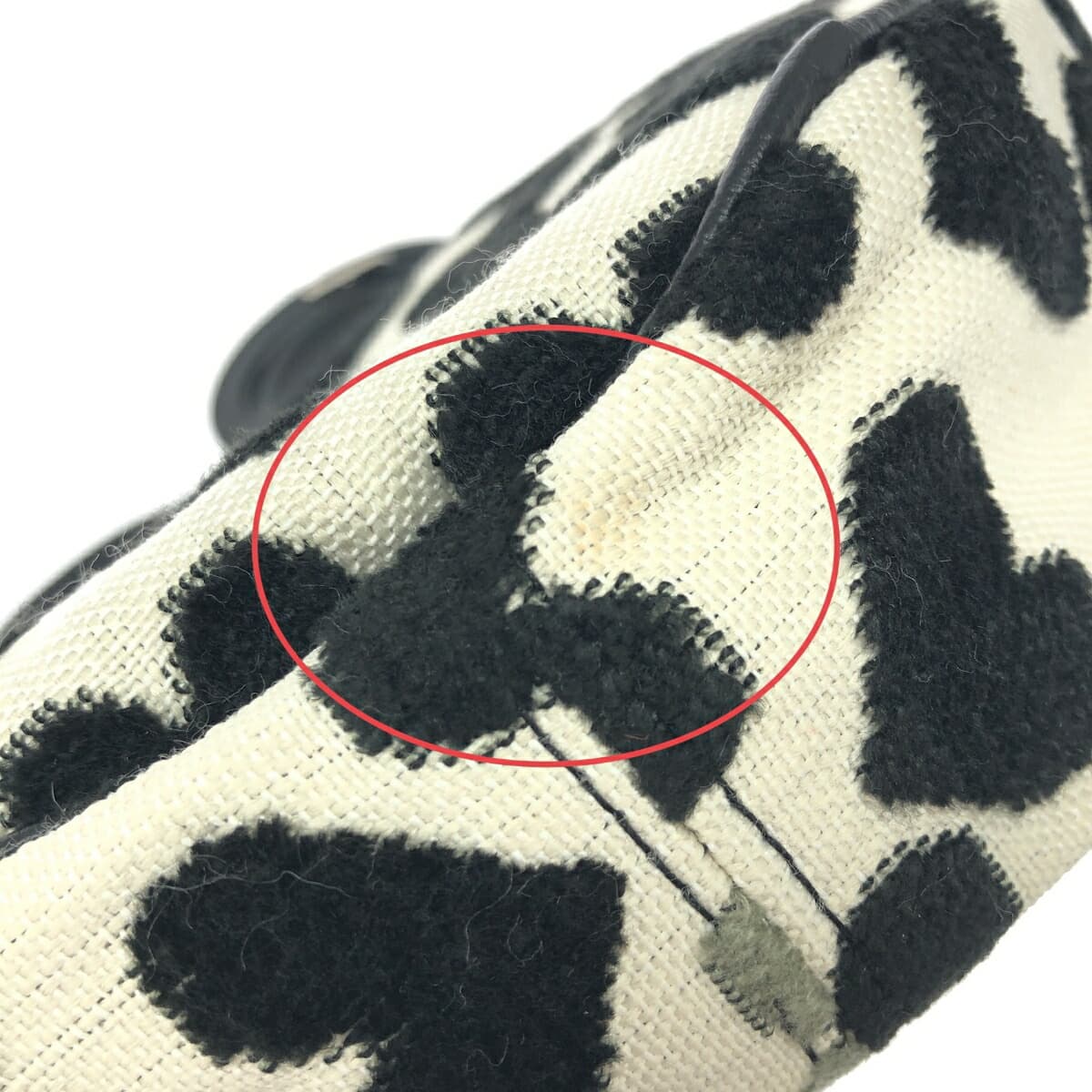 Think Bee shoulder bag / Punch de Heart unused item Heart / Gobelin weave A004326 Black / White / Gray Ladies 7