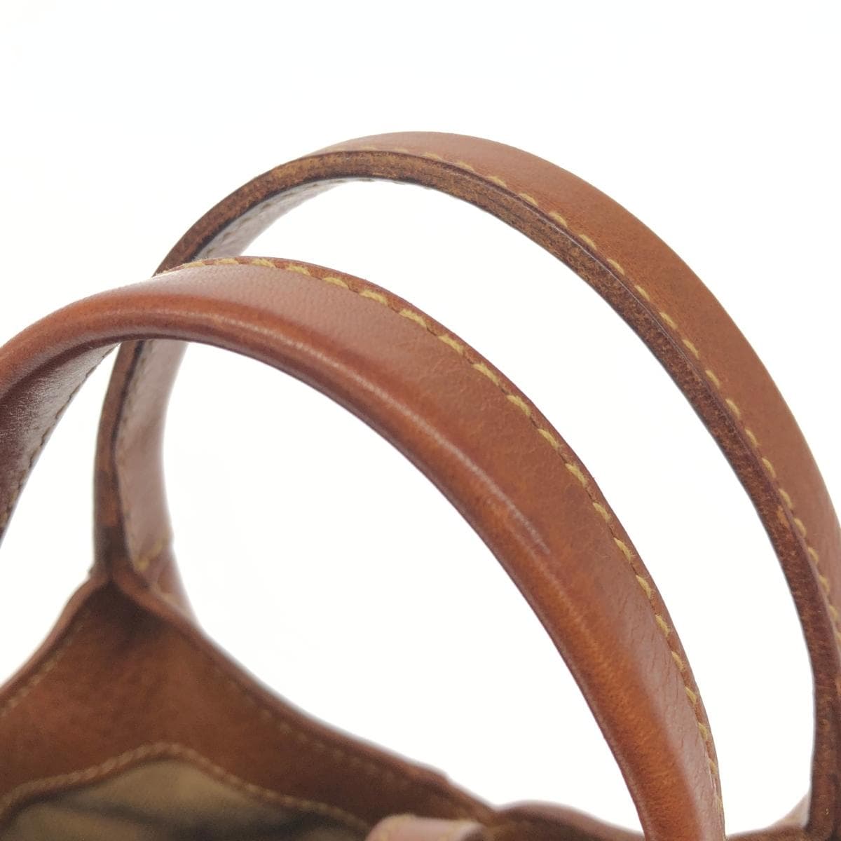 Genten Mini Handbag / Sustainable Cutwork Good Condition Leather Brown Women's 6