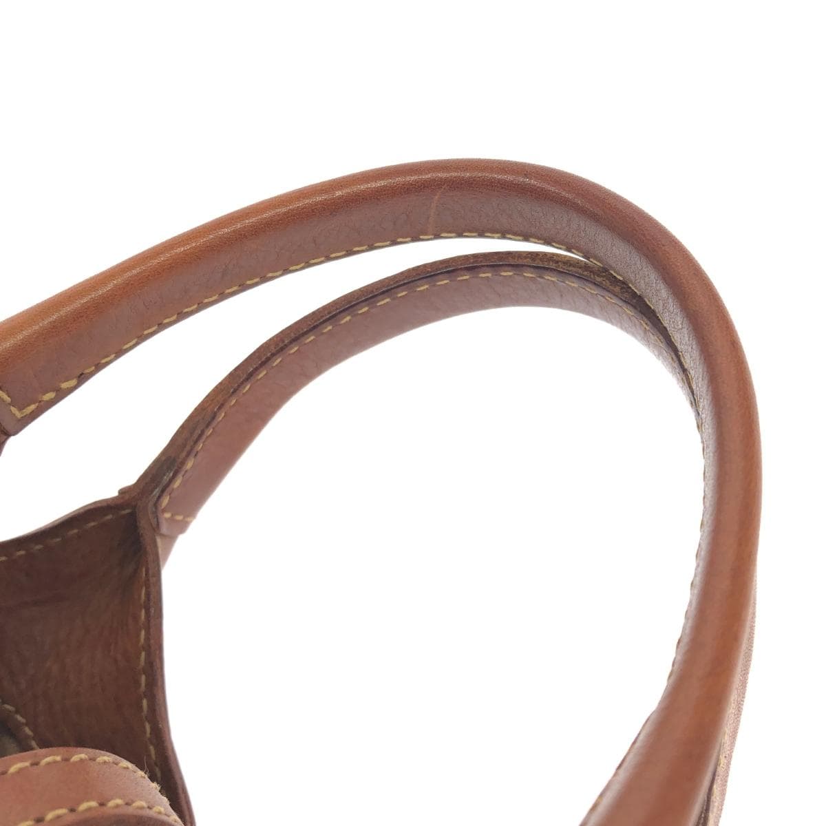 Genten Mini Handbag / Sustainable Cutwork Good Condition Leather Brown Women's 7