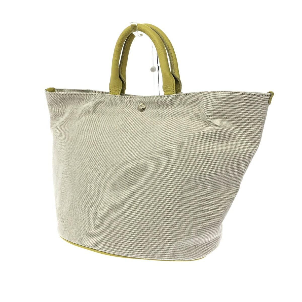 TOPKAPI handbag, like new, handle made of cowhide, yellow/beige, ladies' 3