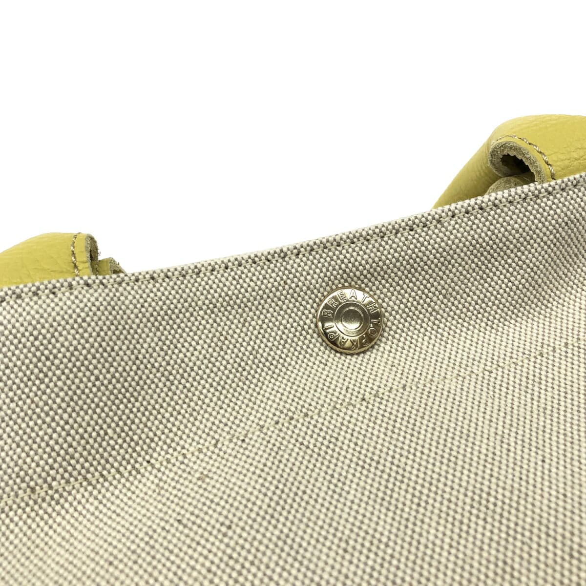 TOPKAPI handbag, like new, handle made of cowhide, yellow/beige, ladies' 5