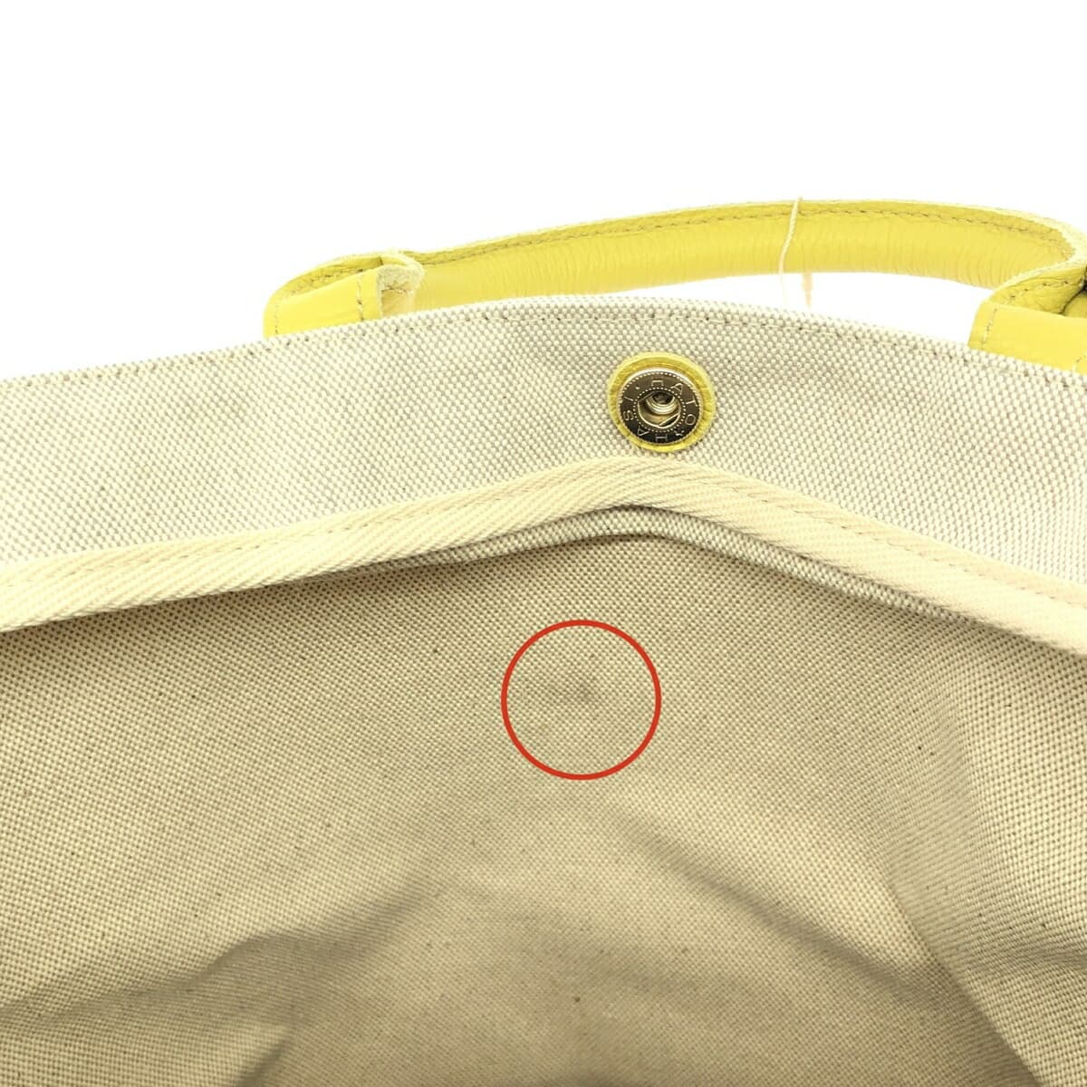 TOPKAPI handbag, like new, handle made of cowhide, yellow/beige, ladies' 9