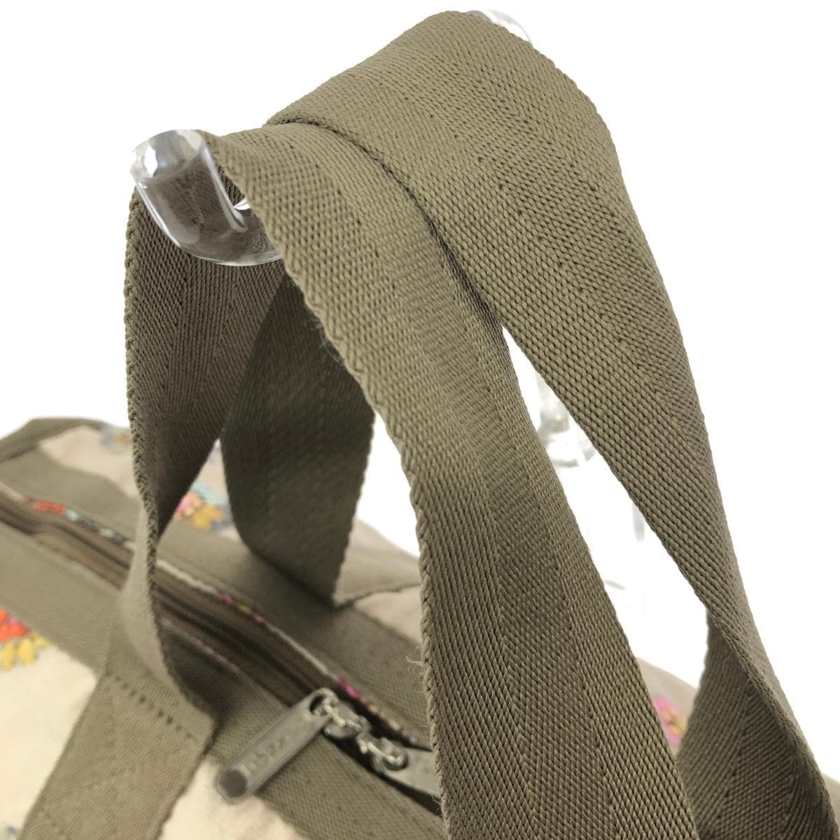 LeSportsac 2WAY Boston bag in excellent condition, jewel pattern/nylon, beige, for women 4