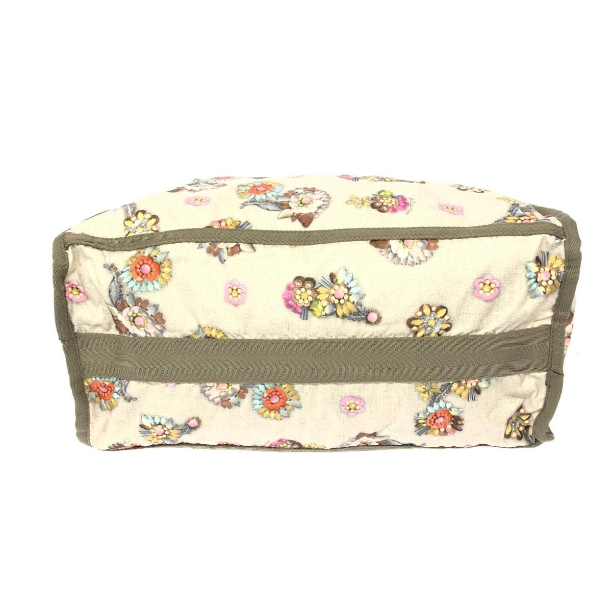 LeSportsac 2WAY Boston bag in excellent condition, jewel pattern/nylon, beige, for women 5