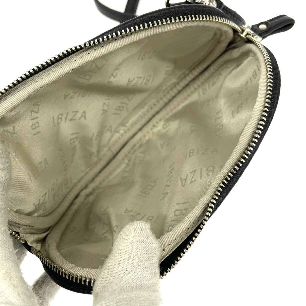 IBIZA Ibiza Pochette Animada Excellent condition Panda Leather Black/White Unisex 6