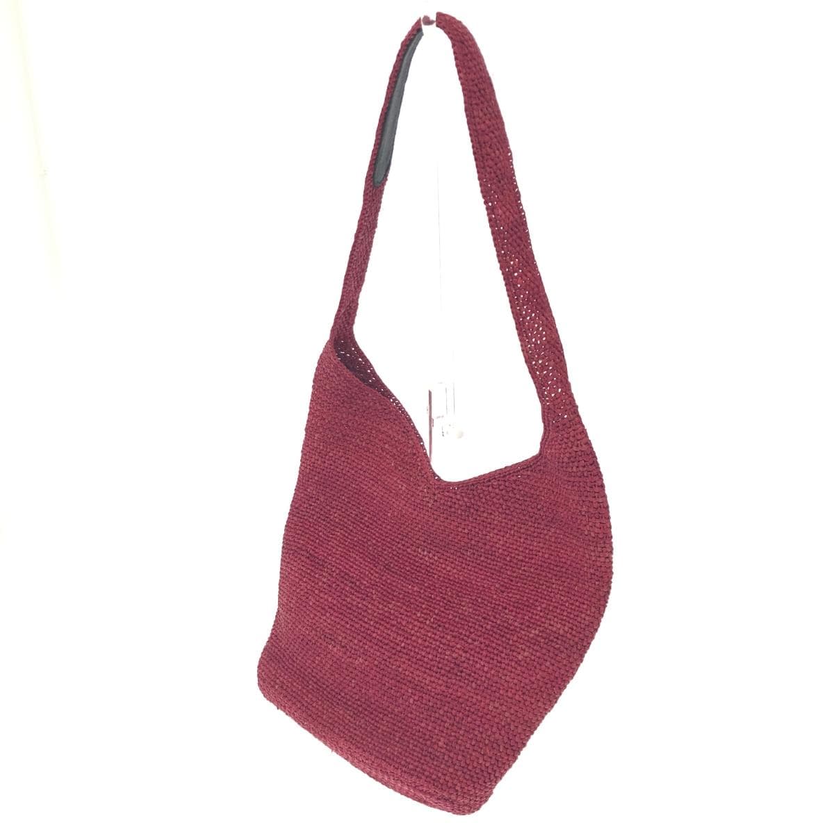 Helen Kaminski shoulder bag in good condition, raffia, bordeaux, ladies 3