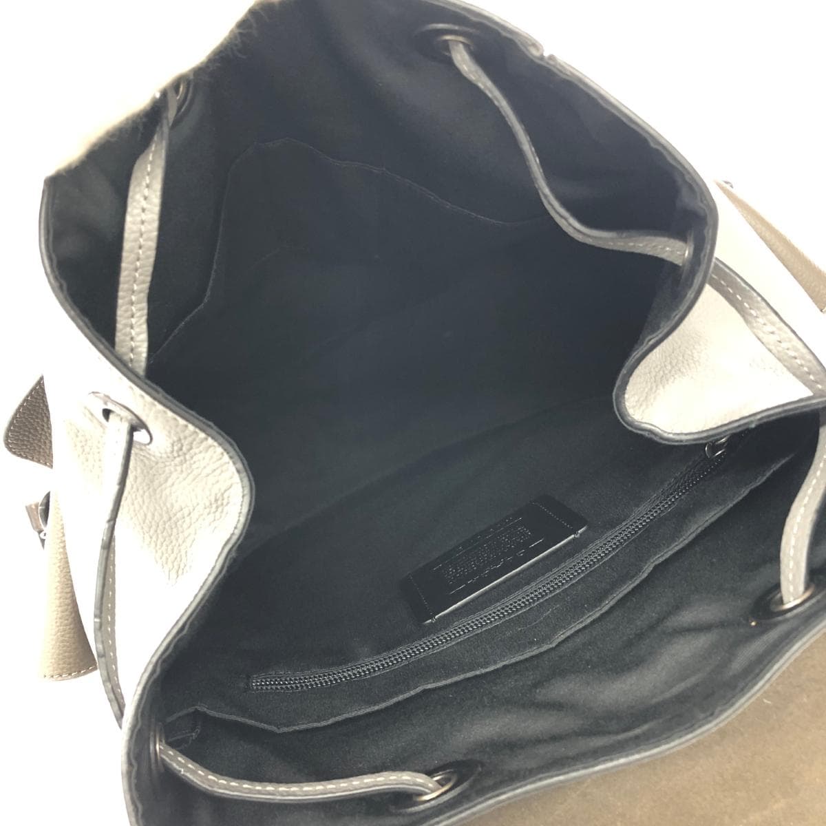 COACH Hudson/Rucksack Good Condition Leather D2021-2390 Gray/Khaki Unisex 6