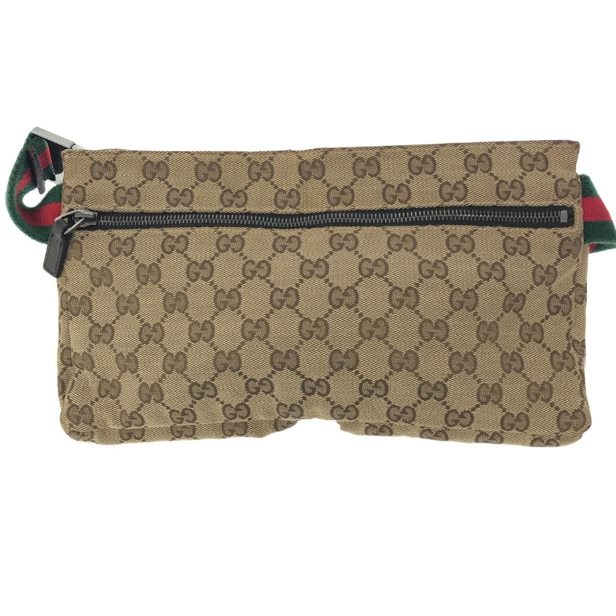 GUCCI Gucci Waist Bag Sherry Line/GG Canvas 28566 Beige Unisex 3