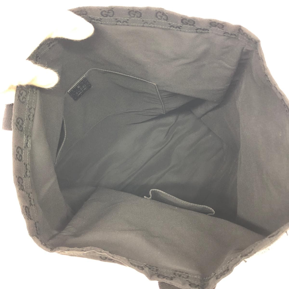 GUCCI Tote Bag Sherry Line/GG Canvas 189669 Black Unisex 6