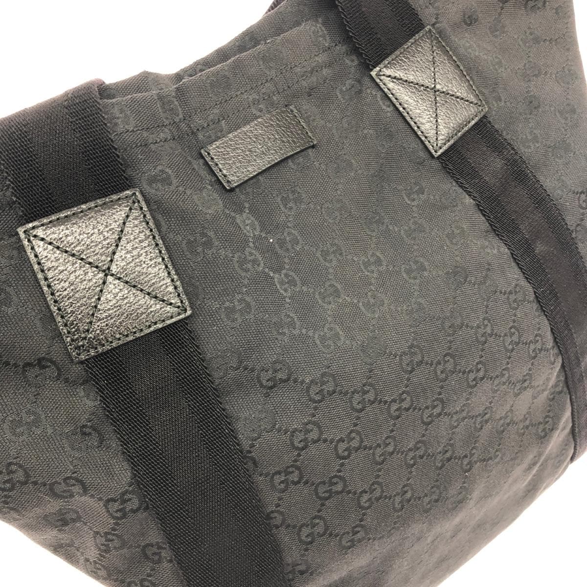 GUCCI Tote Bag Sherry Line/GG Canvas 189669 Black Unisex 7