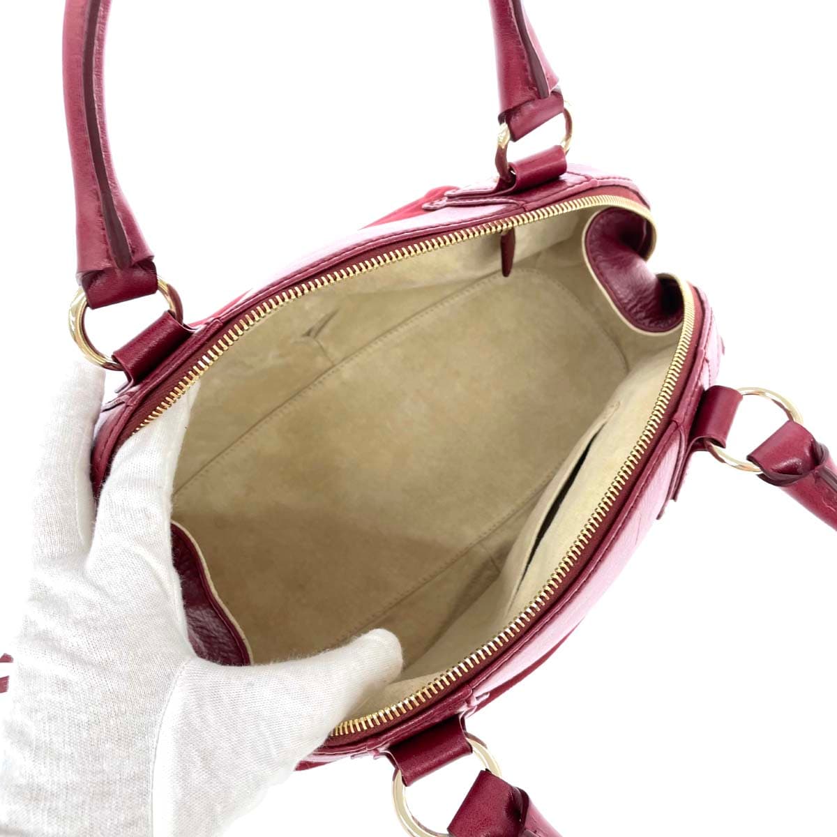 WAKO Ginza Wako Handbag Leather Red Women's 4