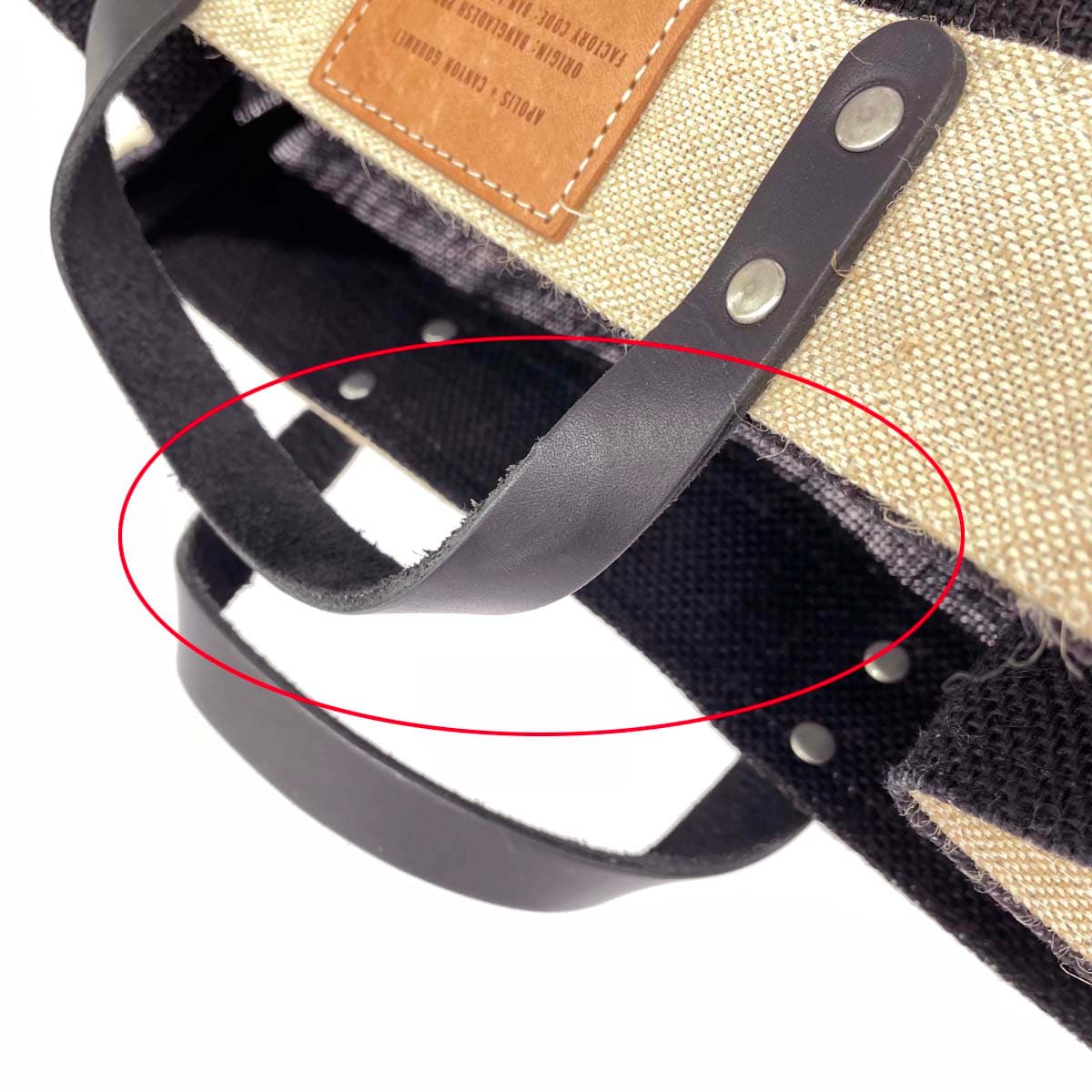 Apolis×CANYON GOURMET Tote Bag in Excellent Condition, Made of Hemp and Jute, Black/Beige, Men's 7